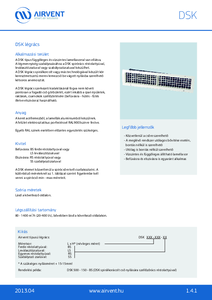 Airvent DSK kör keresztmetszetű csőre szerelhető légrács - részletes termékismertető