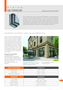 MB-Ferroline ablakrendszer - részletes termékismertető