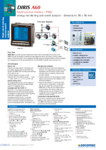 DIRIS A60 multifunkciós mérőműszerek - részletes termékismertető