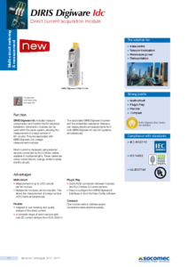 Digiware Idc DC áramszenzoros bekötésű villamos fogyasztásmérő és hálózat analizátor - részletes termékismertető