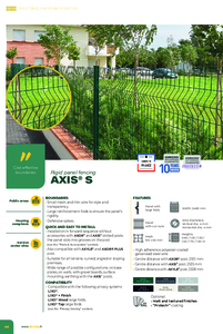 DIRICKX AXIS® S táblás kerítésrendszer - részletes termékismertető