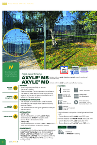 DIRICKX AXYLE MS és MD táblás kerítések - részletes termékismertető