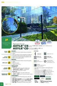 DIRICKX AXYLE CS és CD táblás kerítések - részletes termékismertető