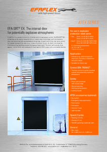 Beltéri robbanásbiztos feltekeredő gyorskapu EFA-SRT® EX - általános termékismertető
