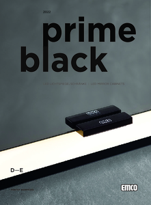 emco Prime black tükrös szekrény LED világítással - részletes termékismertető