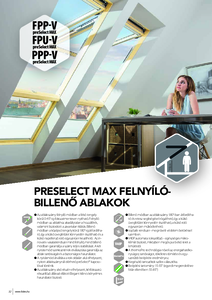 FPP-V preSelect MAX, FPU-V preSelect MAX, PPP-V preSelect MAX felnyíló-billenő tetőtéri ablakok - általános termékismertető