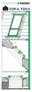 FDY-V Duet proSky - megemelt forgástengelyű tetőtéri ablak alsó bevilágítóval	 - szerelési útmutató
