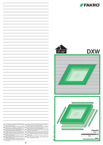 DXW - járható felülvilágító ablak - szerelési útmutató