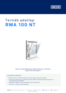 GEZE IQdrive nyitómotorok - RWA100NT - részletes termékismertető