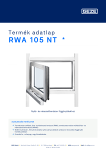 GEZE IQdrive nyitómotorok - RWA105NT - részletes termékismertető
