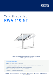 GEZE IQdrive nyitómotorok - RWA110NT - részletes termékismertető