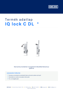 GEZE IQ Lock C DL önreteszelő pánikzár kétszárnyú ajtóhoz - részletes termékismertető