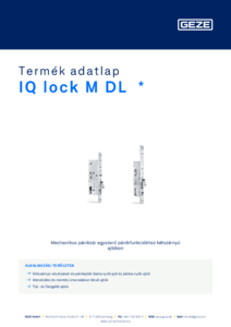 GEZE IQ Lock M DL önreteszelő pánikzár kétszárnyú ajtóhoz - részletes termékismertető