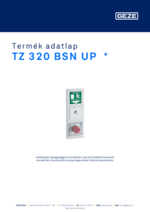 GEZE TZ 320 BSN UP hálózatba köthető vészkijárati vezérlő központok - részletes termékismertető