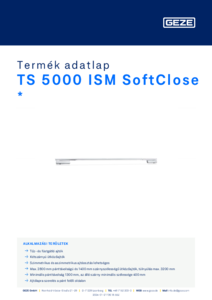 GEZE TS 5000 ISM SoftClose ajtócsukó - részletes termékismertető