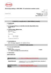 Ceresit CT 42 akrilalapú homlokzatfesték - biztonsági adatlap