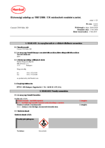 Ceresit CT 49 szilikonalapú homlokzatfesték - biztonsági adatlap