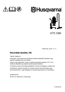 Husqvarna HTC D80 porelszívó - alkalmazástechnikai útmutató