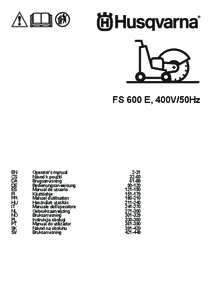 Husqvarna FS 600 E aljzatvágó felhasználói kézikönyv - alkalmazástechnikai útmutató