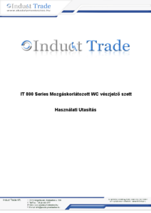 Induct Trade mozgáskorlátozott WC vészjelző - alkalmazástechnikai útmutató