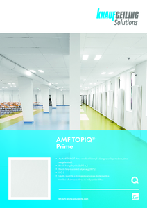 TOPIQ Prime hangelnyelő lap - műszaki adatlap