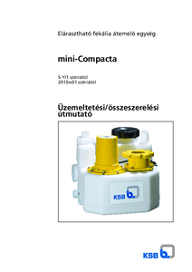 mini-Compacta - elárasztható szennyvízátemelő egység - alkalmazástechnikai útmutató