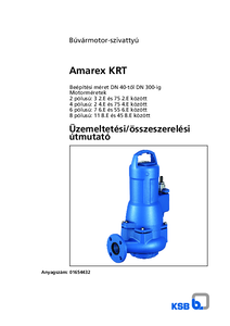 Amarex KRT - merülőmotoros szennyvízszivattyú	 - alkalmazástechnikai útmutató