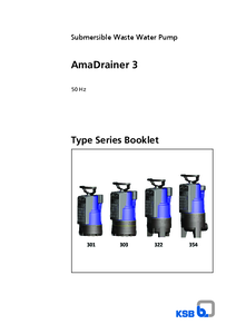 AmaDrainer 3 - elárasztható búvárszivattyú - műszaki adatlap