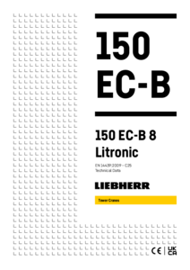 Liebherr 150 EC-B 8 Litronic Flat-Top daru - műszaki adatlap