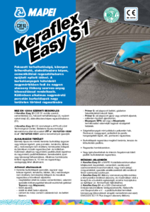 Keraflex Easy S1 ragasztóhabarcs	 - részletes termékismertető