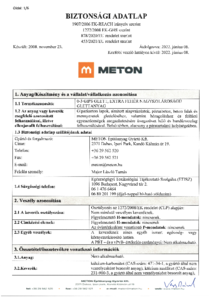 METON 0-3 GIPS GLETT glettanyag - biztonsági adatlap
