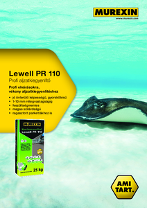 Murexin Lewell PR 110 Profi aljzatkiegyenlítő - általános termékismertető