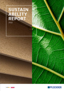Pfleiderer fenntarthatósági jelentés 2022 - általános termékismertető