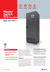 Riello Master Switch 100-600A átkapcsoló - részletes termékismertető