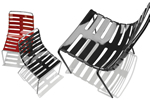 Marco Maran sztárdesigner székei az Europa Design bemutatótermében