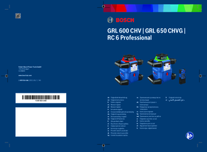 Bosch GRL 600 CHV Professional forgólézer - alkalmazástechnikai útmutató
