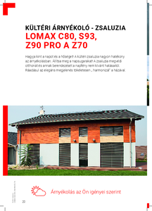 Lomax zsaluziák (C80, S93, Z90 Pro, Z70) - általános termékismertető