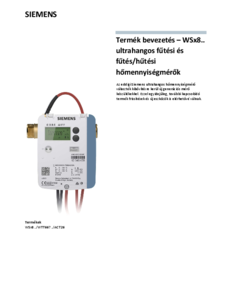 Siemens WSx8 típusú ultrahangos hőmennyiségmérő - általános termékismertető