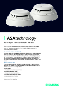 Siemens ASA (Advanced Signal Analysis) technology - általános termékismertető