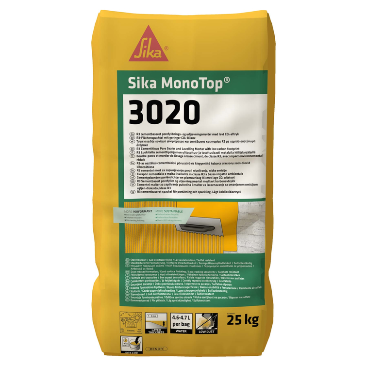 Sika MonoTop®-3020 felületképző szárazhabarcs