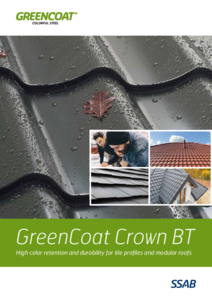 GreenCoat® Crown BT színes festékbevonattal rendelkező acéllemezek - részletes termékismertető