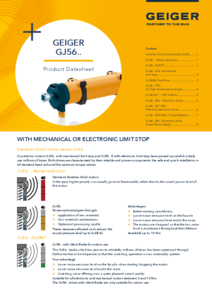Geiger GJ56.. árnyékolómozgató motorok - műszaki adatlap