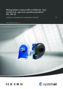 Systemair PRF centrifugál ventilátorok - alkalmazástechnikai útmutató