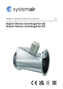 Systemair AXZENT centrifugál ventilátorok - alkalmazástechnikai útmutató