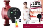 A Grundfos Alpha 2 szivattyúk ára 20%-kal csökkent
