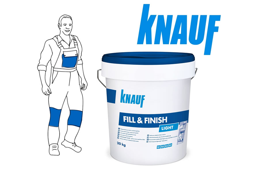 A Knauf Fill & Finish Light jóval kiadósabb, mint a legtöbb készglett