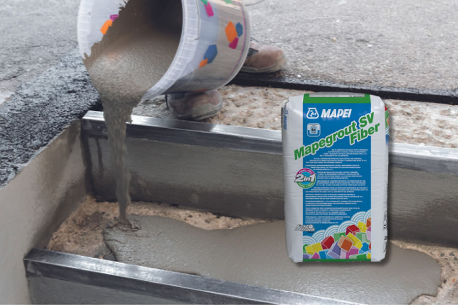 A Mapegrout SV Fiber betonjavító habarcs fagyos időben is használható