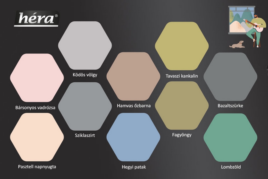 10 új színnel bővült a Héra Ceramic beltéri falfesték palettája