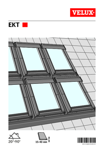 EKT burkolókeret tetőtéri ablak csoportos összeépítésekhez - beépítési útmutató - alkalmazástechnikai útmutató