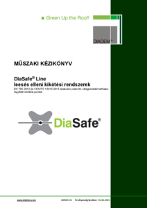 DiaSafe® Line biztonsági kikötési rendszer (műszaki kézikönyv) - részletes termékismertető